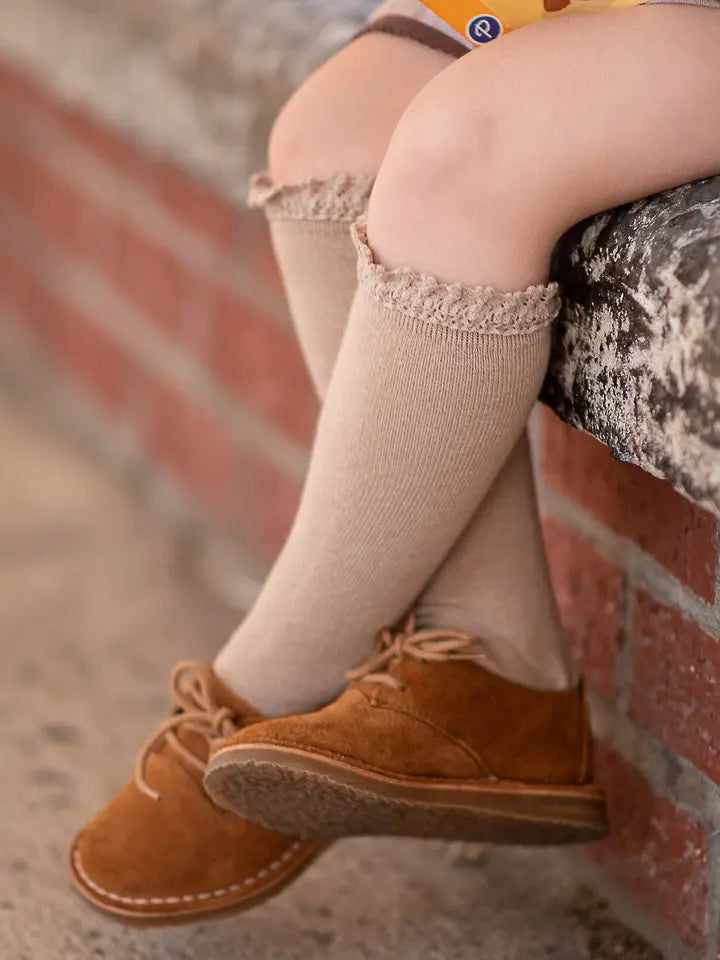 Knee High Socks | Oat Lace