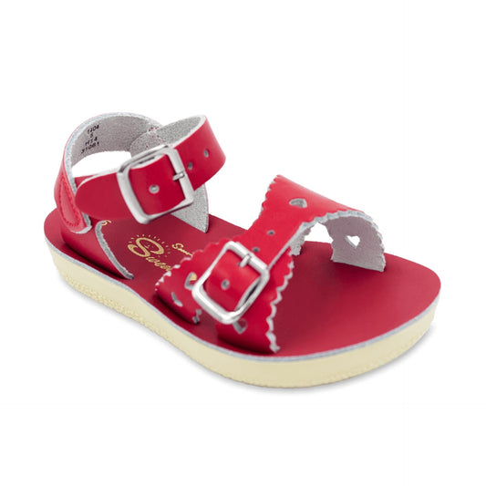 Saltwater Water-Friendly Leather Sandals | Red Sweetheart