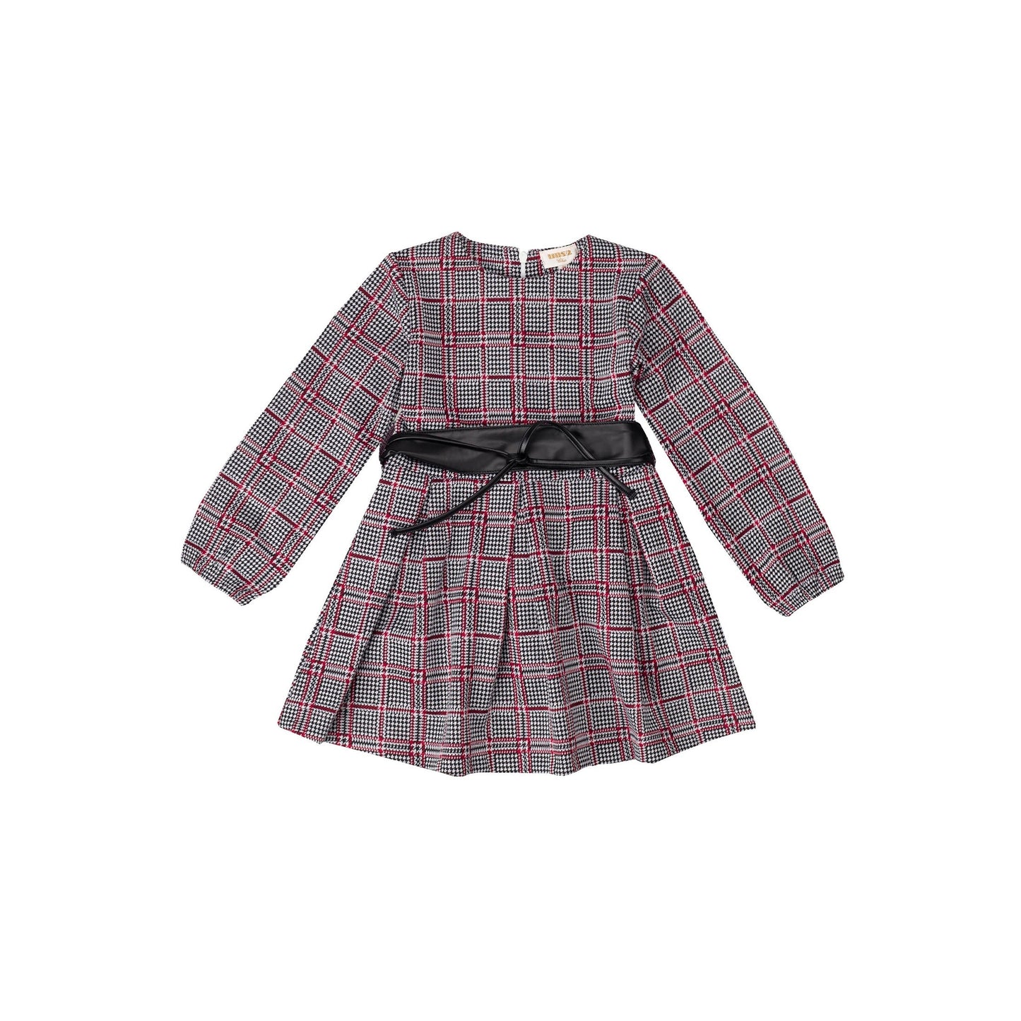 UBS2 Flare Sleeve Dress | Welsh Check 3Yr