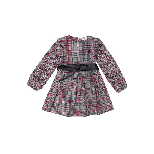 UBS2 Flare Sleeve Dress | Welsh Check